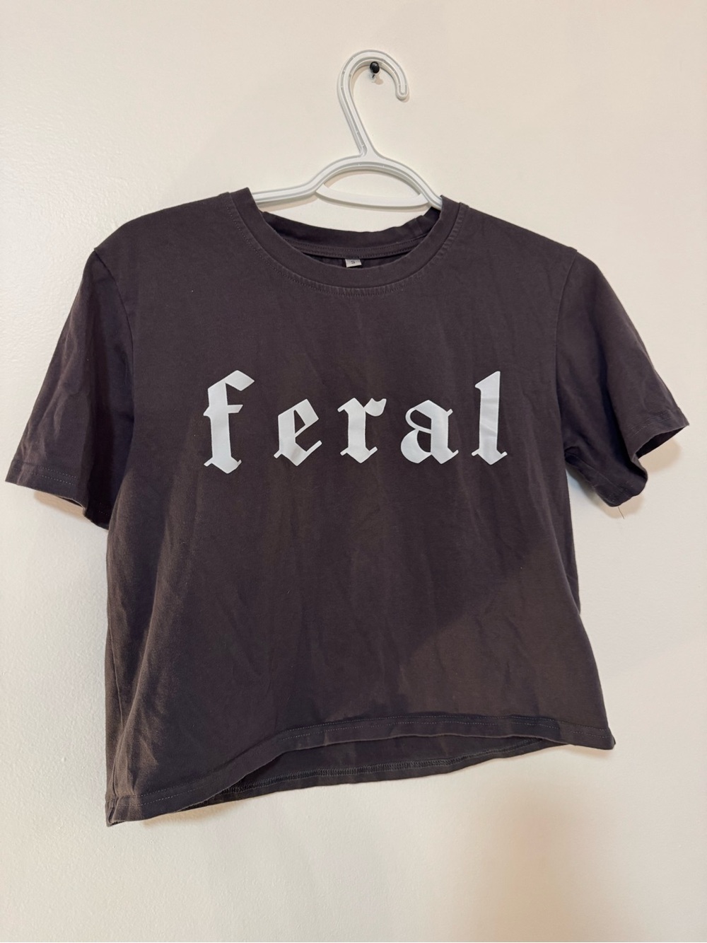 Feral Graphic Crop Tee - Black